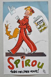 Al Severin - Spirou - illustration en couleurs - Illustration originale