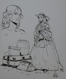 Félix Meynet - Agnes de Salm-Salm - Original Illustration