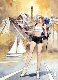 Milo Manara - La Repubblica Travel - Original Illustration