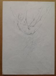 Et en + un Léger crayonné au dos de l'étude de la pin up Zodiaque incantation .... le plongeon....