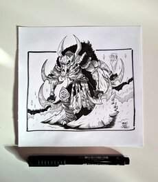 Dessin original de l'Inktober 2021 : Skekmal de Dark Crystal !