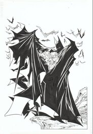 Eduardo Alpuente - Batman recréation d'après Todd McFarlane - Original Cover