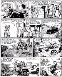 Planche originale - Bob Morane - La piste de l'ivoire - p23