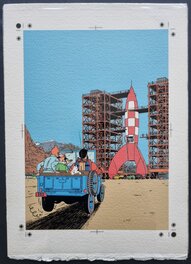 Tintin - Objectif Lune - mise en couleurs couverture