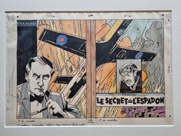 Gilles Ziller - Blake et Mortimer - Le secret de l'Espadon - projet de couverture en couleurs - Couverture originale