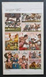 Western - mise en couleurs planche pour Spirou