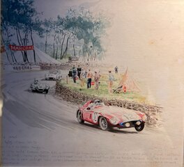 Denis Sire - Planche Le Mans 1955 - Planche originale