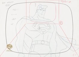 Bruce Timm - Superman: The Animated Series Superman Layout Drawing (Warner Brothers, c. 1996-2000) - Original art
