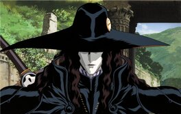 Original art - Vampire Hunter D: Bloodlust D Production Cel with Key Master Background