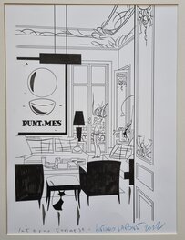 Antonio Lapone - Interno torinese - illustration pour une sérigraphie - Original Illustration