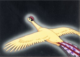 Phoenix Production Cel Setup with Key Master Background (Tezuka Productions, 1980)