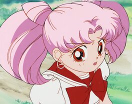 Œuvre originale - Naoko Takeuchi Sailor Moon, Chibiusa Tsukino / Chibi Chibimoon Cellulo de Production A1, Production Background (Toei Animation,