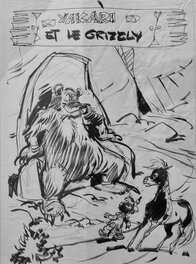 Derib - Couverture YAKARI ET LE GRIZZLY - Planche originale