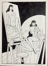 Philippe Berthet - Pin up berthet - Original Illustration