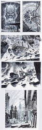 Stan Lee - Doctor Strange Background Concept Drawing Group of 4 (Marvel Studios, 2007) - Original art