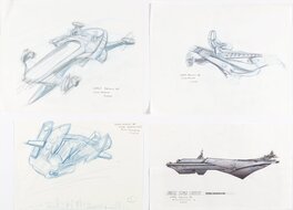 Stan Lee - Ultimate Avengers S.H.I.E.L.D. Vehicle Concept Drawing Group of 11 (Marvel Studios, c. 2004-06) - Original art