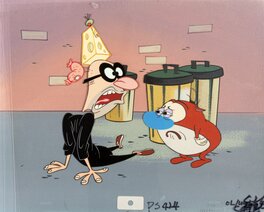 John Kricfalusi - The Ren et Stimpy Show Reverend Jack et Stimpy Cellulo de Production, Master Background (Nickelodeon, 1995) - Œuvre originale