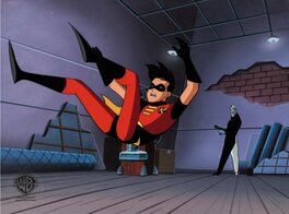 Bruce Timm - The New Batman Adventures Robin and Two Face Production Cel Setup with Key Master Background (Warner Brothers, c. 1997-99) - Œuvre originale