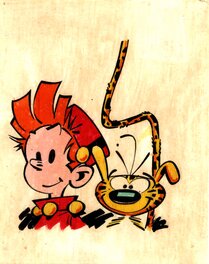 André Franquin - Spirou et Marsupilami - Original Illustration