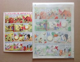 La Planche Originale 10 avec Calque.... et La Page 10 de La BD FLEURUS a Gauche ( Bd Non Jointe ) . La Planche Originale 10 avec Calque.... et La Page 10 de La BD FLEURUS a Gauche ( Bd Non Jointe ) .