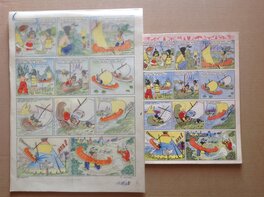 La Planche Originale 11 avec Calque.... et La Page 11 de La BD FLEURUS a droite ( Bd Non Jointe ) . La Planche Originale 11 avec Calque.... et La Page 11 de La BD FLEURUS a droite ( Bd Non Jointe ) .