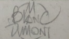 Signature à la mine de plomb. Signature à la mine de plomb.
