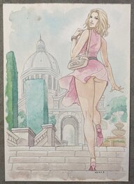 Vincenzo Cucca - Illustration - Montée des marches - Original Illustration