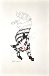 Benjamin Lacombe - Alice au pays des merveilles - le chat du cheshire - Original Illustration