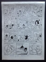 Roger Bussemey - Bussemey Planche Originale 16 Moky et Poupy 5 Moky et Poupy Voleur de Fourrures , indien BD Éo 1959 Coeurs Vaillants et Fleurus - Comic Strip