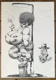 Laurent Houssin - Poésie de trottoir. - Original Illustration