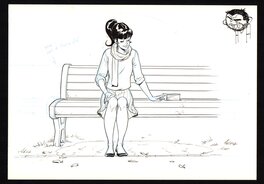 Original Cover - Couverture "Un petit livre oublié sur un banc" tome 1.