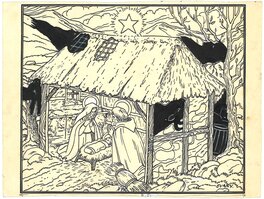 Evany - Dessin rédactionnelle pour le « Grand concours Tintin 1955 ». - Illustration originale