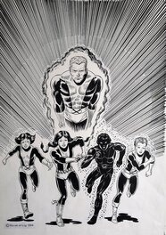 Jean Frisano - Poster Les Nouveaux Mutants - Illustration originale