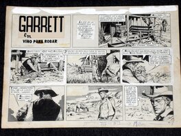 Arturo Del Castillo - Garrett, el montaraz. Episodio: "Vino para robar", plancha 1 - Comic Strip