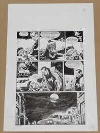 Sergio Toppi - Nick Raider, #114: "Senza respiro" (plancha 93) - Planche originale