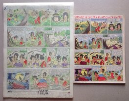 La Planche Originale 17 avec Calque.... et La Page 17 de La BD FLEURUS a droite ( Bd Non Jointe ) . La Planche Originale 17 avec Calque.... et La Page 17 de La BD FLEURUS a droite ( Bd Non Jointe ) .