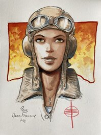 Stéphan Agosto - Aviatrice - Original Illustration