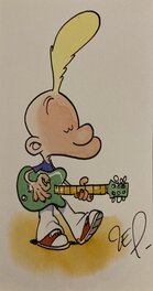 Zep - Titeuf à a guitare - Original Illustration