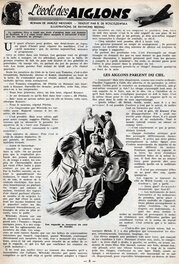 Ecole des Aiglons dans le journal Tintin 22 du 01 juin 1950. En page 8.