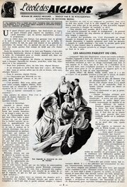 Ecole des Aiglons dans le journal Tintin 22 du 01 juin 1950. En page 8. Ecole des Aiglons dans le journal Tintin 22 du 01 juin 1950. En page 8.