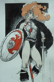 Michetz - Femme viking - Illustration originale