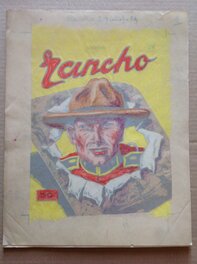 La couverture entiere du PF Rancho 29 de 1957 avec son calque de couleur ( indication pour l'imprimeur ) .