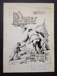 La Couverture Originale du RANGERS 5 au format entier de 17 X 23,5 Cm , Éo Bd Petit Format S.E.R 1958