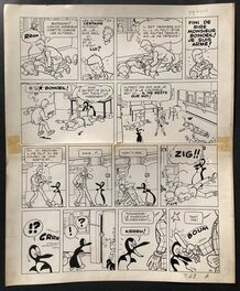 Greg - Zig et Puce - Planche Originale - Le voleur fantôme - Planche 32. - Planche originale