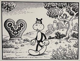 Jim Woodring - Woodring-The Hero with a thousand excuses - Planche originale
