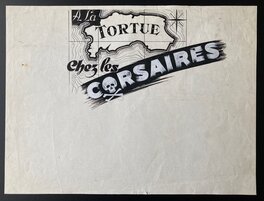 René Giffey - A la Tortue chez les corsaires - Illustration originale