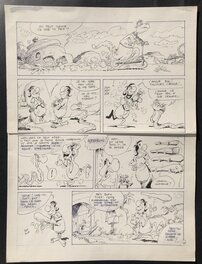 Philippe Bercovici - Boa et Silex - Planche originale (19A) d'un gag en deux planches. - Comic Strip