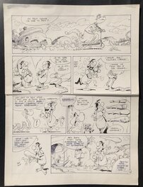 Boa et Silex - Planche originale (19A) d'un gag en deux planches.