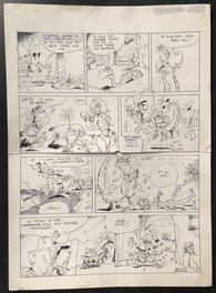 Philippe Bercovici - Boa et Silex - Planche originale (19B) d'un gag en deux planches. - Planche originale