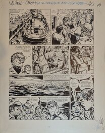 René Follet - Valhardi, Le naufrageur aux yeux vides, page 40 - Planche originale